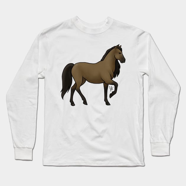 Horse - Paso Fino - Bay Long Sleeve T-Shirt by Jen's Dogs Custom Gifts and Designs